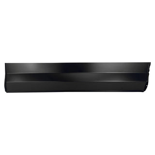 Black metal shelf on a white background. Lower Door Skin, LH.
