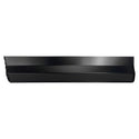 Black metal shelf on a white background. 1980-1996 Ford Front Door Skin Lower, RH.