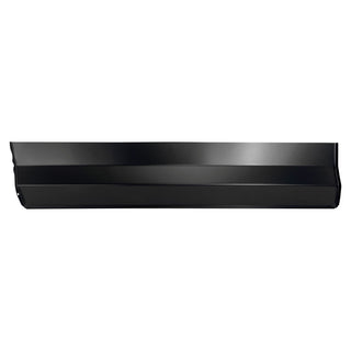 Black metal shelf on a white background. 1980-1996 Ford Front Door Skin Lower, RH.