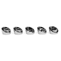 Black car bumper on a white background. Chevy 1957 Dash Chrome Bezel Set, 5 Pcs.