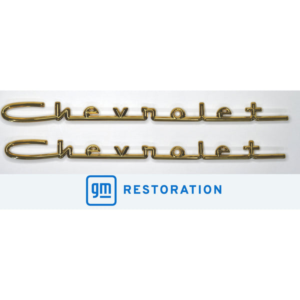 1957 Chevy 150 Series Chevrolet Script 13", Gold