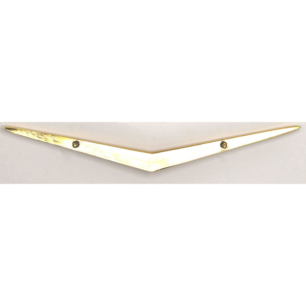 Wall-mounted light fixture with a gold accent on a white background. 1957 Chevy Nomad Tailgate / Continental Kit Vee, Gold.