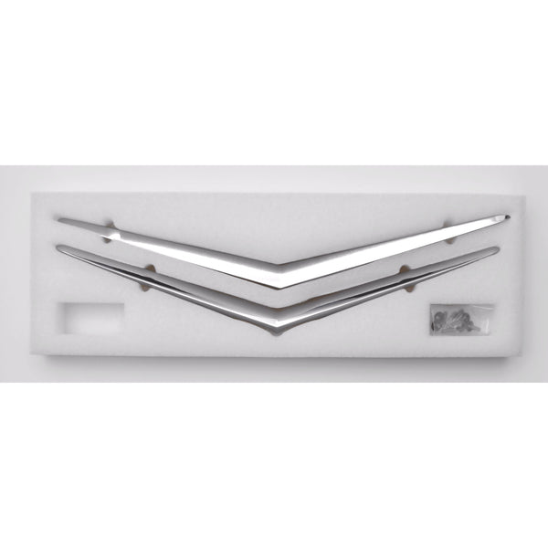 1957 Chevy Bel Air Hood And Trunk Vee Set, Chrome