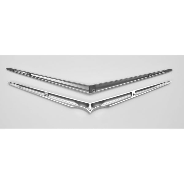 1957 Chevy Bel Air Hood And Trunk Vee Set, Chrome