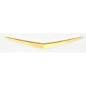 Gold metallic object on a white background.1957 Chevy Hood and Trunk Vee Set, Gold.