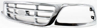 1997-2004 Ford F-series Grille, Chrome Shell/Black.