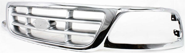 1997-2004 Ford F-series Grille, Chrome Shell/Black.