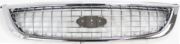 2001-2003 Ford Windstar Grille, Chrome Shell/Black.