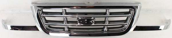 2001-2003 Ford Ranger Grille, Cross Bar Insert, Chrome.