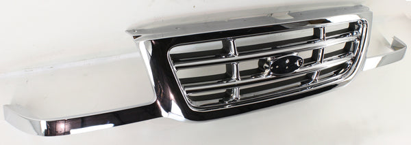2001-2003 Ford Ranger Grille, Cross Bar Insert, Chrome.