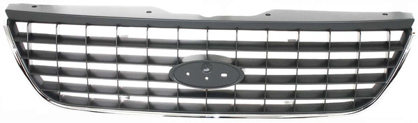 2002 Ford Explorer Grille, Dark Gray, w/ Chrome Molding.