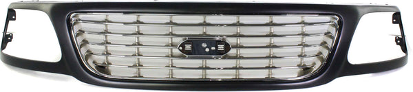 2001-2003 Ford F-150 Grille, Primed Shell/Chrome.
