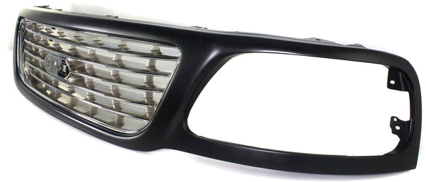 2001-2003 Ford F-150 Grille, Primed Shell/Chrome.