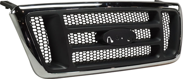 2004-2008 Ford F-150 Grille, Chrome Shell/gray Insert.