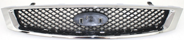 2005-2007 Ford Focus Grille, Chrome Shell/Black Insert.