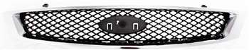 2005-2007 Ford Focus Grille, Chrome Shell/Black Insert.