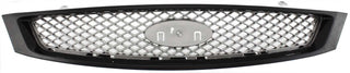 2005-2007 Ford Focus Grille, Black Shell/Silver Gray.