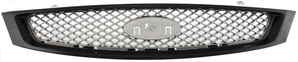 2005-2007 Ford Focus Grille, Black Shell/Silver Gray.