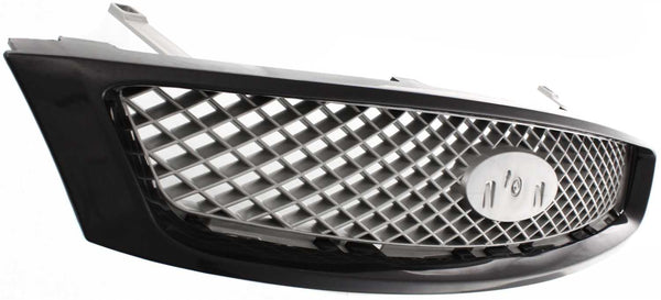 2005-2007 Ford Focus Grille, Black Shell/Silver Gray.