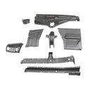 Set of car chassis components on a white background. 1966-1967 Chevy Nova Fender Apron Kit RH.