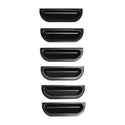 Set of black rectangular objects on a white background. 1957 Chevy Fender Louver Set, Black.
