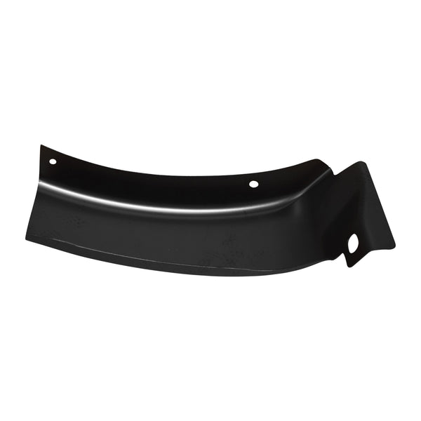 Black metal bracket on a white background. Pickup Front Fender Rear Lower Section LH.