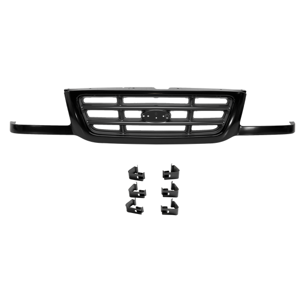 2001-2003 Ford Ranger Grille, Cross Bar Insert, Black.