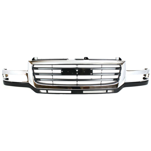 2003-2007 GMC Sierra Pickup Truck Grille, Chrome Shell.