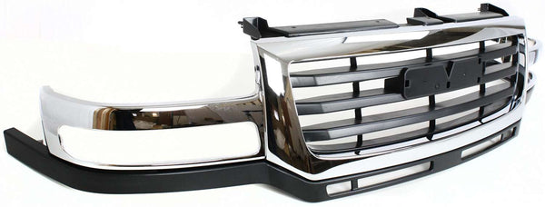 2003-2007 GMC Sierra Pickup Truck Grille, Chrome Shell.