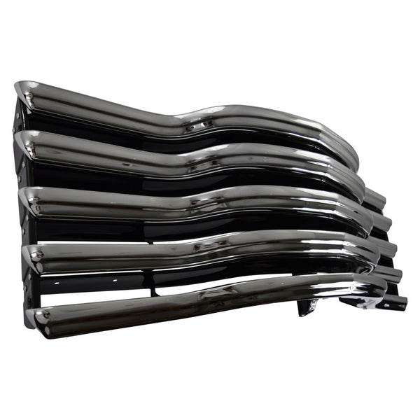 1947-1953 Chevy 1st Series Truck Grille Assembly Chrome with Black Backsplash Includes Mounting Brackets.