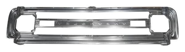 1969-1970 Chevy C10 Pickup Grille Frame Aluminum W/ Chevrolet With Grille Support.