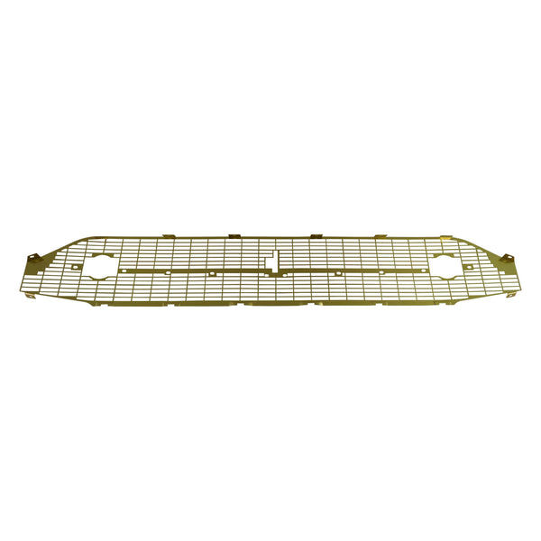 Metal grid on a white background. 1957 Chevy Gold Grille.
