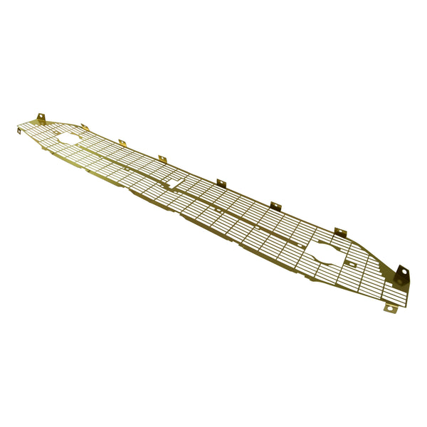 Metal grille on a white background. 1957 Chevy Gold Grille.