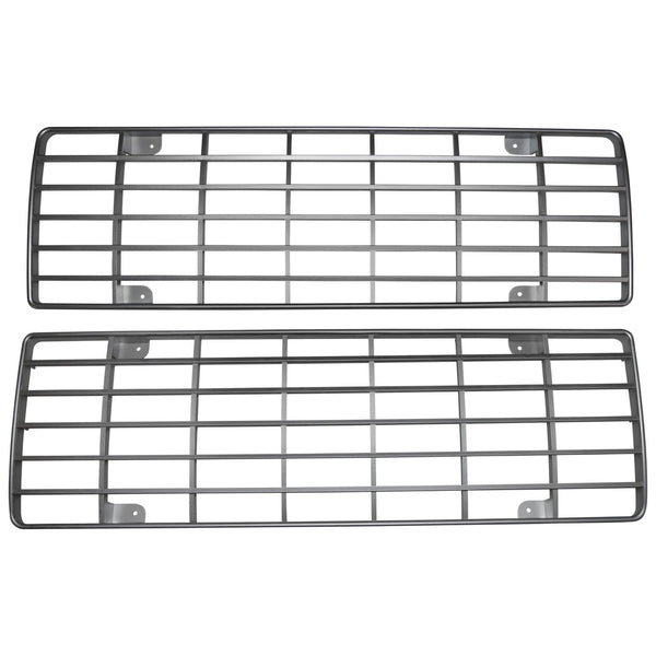 1970 Ford F-100 Pickup Grille Insert Pair Painted Silver.