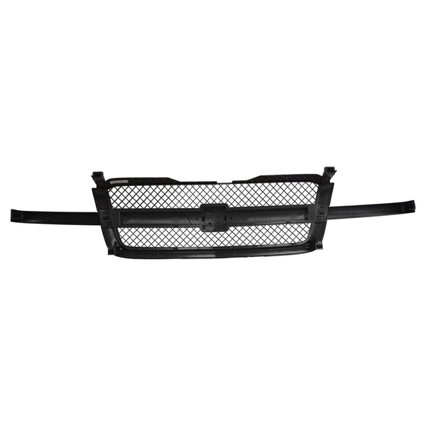 Black car grille on a white background. Chevy Grille Assembly Painted.
