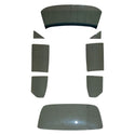 Set of car window sunshades on a white background. 1970-1972 Pontiac GTO 2-Door Sedan Glass Kit W/ Antenna - Tinted.