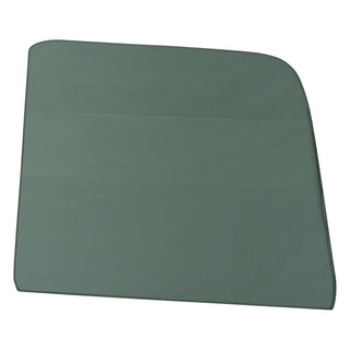 Green car door panel on a white background. Door Glass Green Tinted, RH.