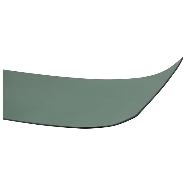 Green curved panel on a white background. Windshield Glass Green Tinted