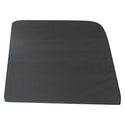 Black car mat on a white background.  Door Glass Smoke, RH