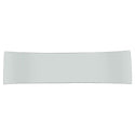 Rectangular white object on a white background. Front Windshield Glass Clear.