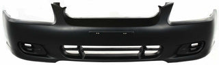 2000-2002 Hyundai Accent Front Bumper Cover, Primed, w/o Fog Lamp Hole.