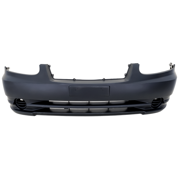 2003-2006 Hyundai Accent Front Bumper Cover, Primed, w/o Fog Light Hole.