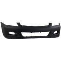 2006-2007  Honda Accord Front Bumper Cover, Primed, W/ Fog Lamp Hole - Capa.