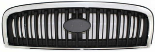 2002-2005 Hyundai Sonata Grille, Chrome Shell/Black.