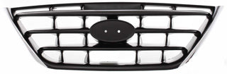 2004-2006 Hyundai Elantra Grille, Chrome Shell/Black.