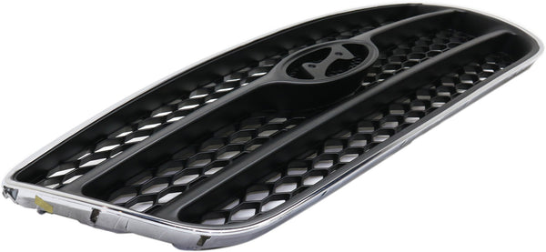 2007-2009 Hyundai Santa Fe Grille, Chrome Shell/Silver.