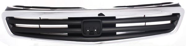 1999-2000 Honda Civic Grille,Chrome Shell/Black Insert.