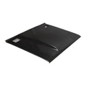 Black rectangular object with a textured surface on a white background. 1966-1967 Ford Bronco Cowl Hood with Vent Holes.