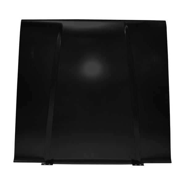 Black car hood on a white background. 1966-1967 Ford Bronco Cowl Hood with w/o Vent Holes.