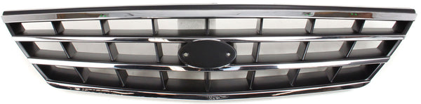 2000-2004 Kia Spectra Grille, Chrome Shell/Black.